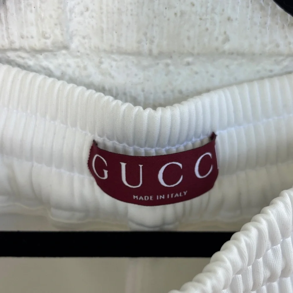 Gucci Neoprene Web Stripe Technical Track Shorts sz M